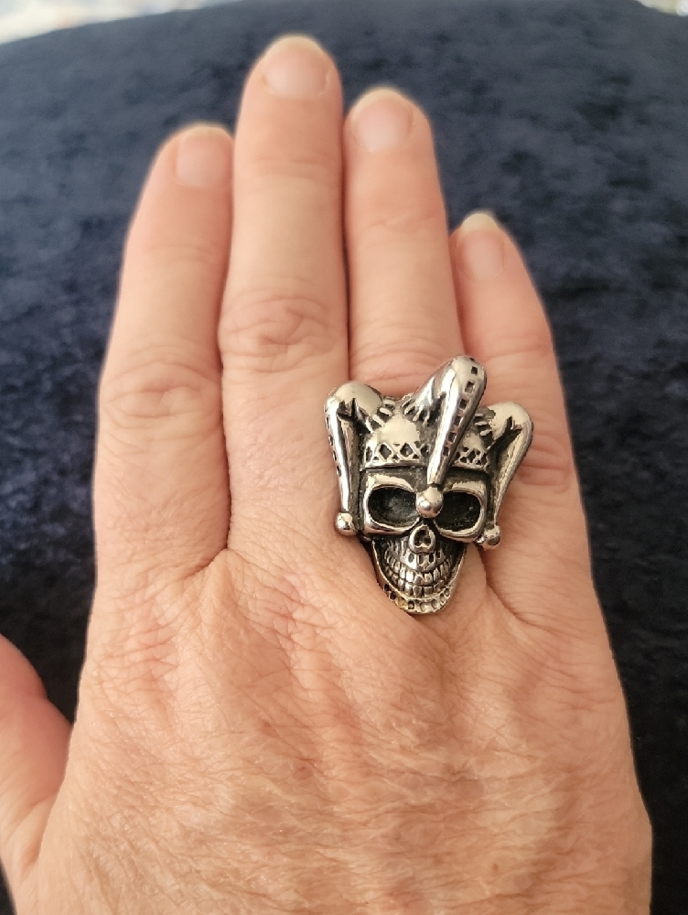 Skull Jester Ring Stainless Steel - Picture 5 of 6